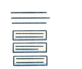 Study prep question with multiple choice answers. Illustration.