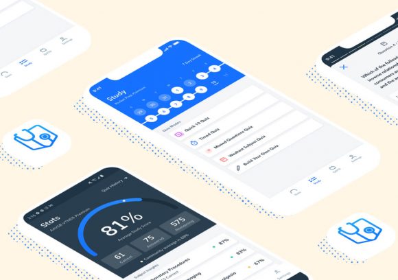 Pocket Prep's Medical study app shown on two phone screens.